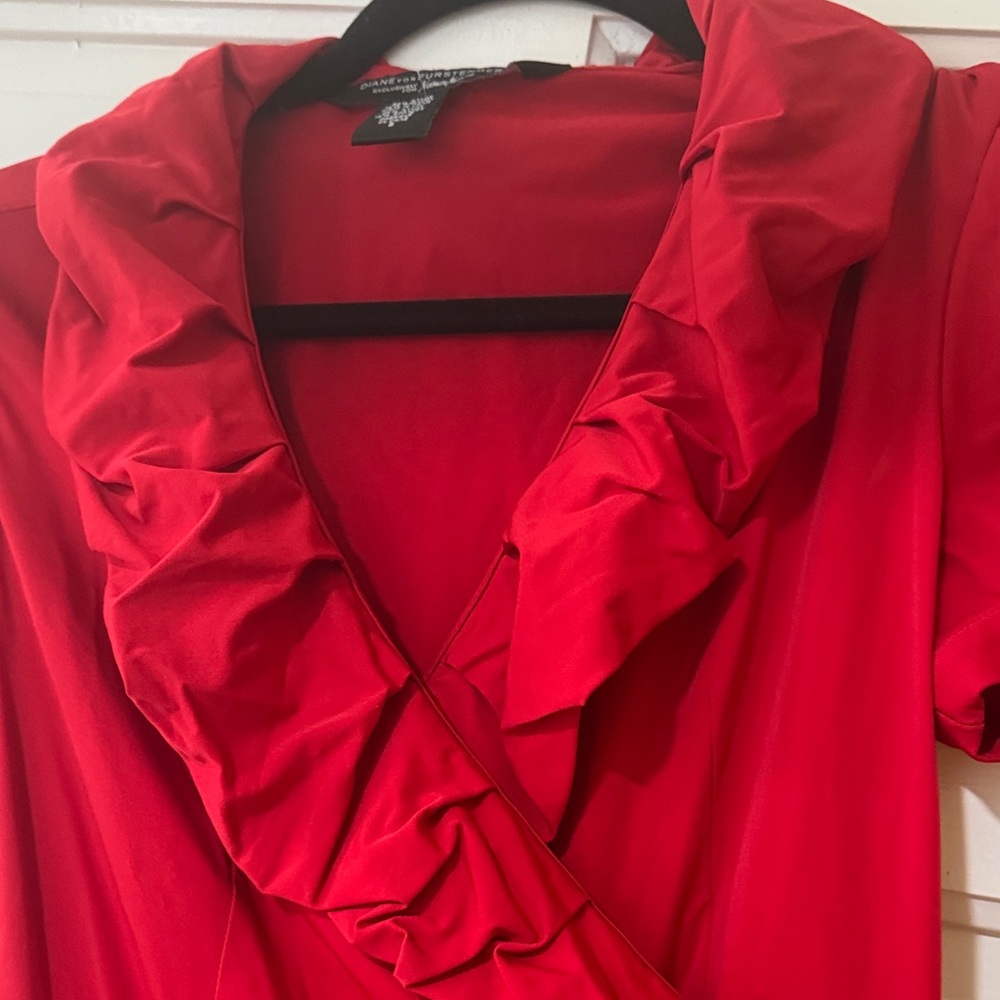 Diane Von Furstenberg Red Mini Dress